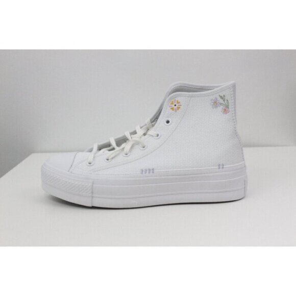 Converse Women Shoes Chuck Taylor All Star Lift Hi Top A05068C White Sz 10.5 - Picture 8 of 16